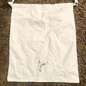 Joie white dust bag